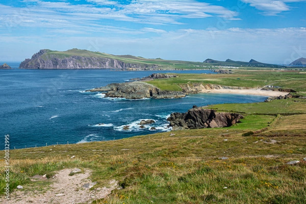 Fototapeta The coast of the Dingle Peninsula view from Clogher Head, Dingle, Ireland
