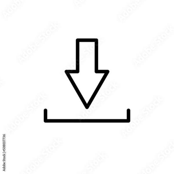 Obraz Download Icon Design Vector Illustrator