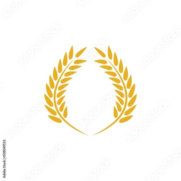 Obraz Wheat logo vector icon illustration