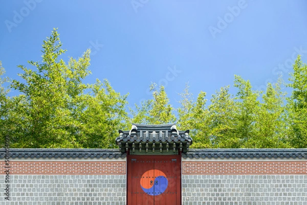 Fototapeta 대나무와 대문