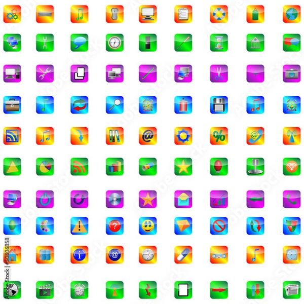 Fototapeta buttons and icons 26.03.13