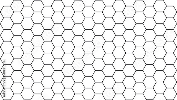 Fototapeta Honeycomb pattern. Seamless hexagons texture. Abstract hexagon polygonal pattern background vector.