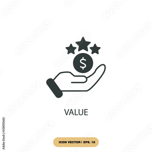 Obraz value icons  symbol vector elements for infographic web