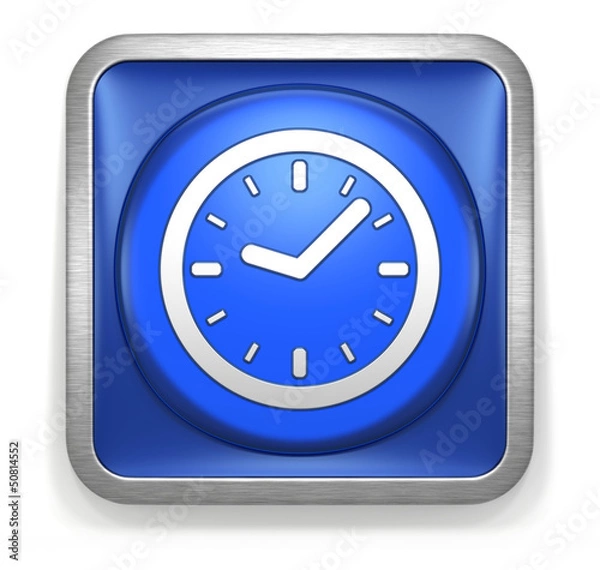 Obraz Clock_Blue_Button