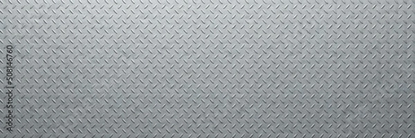 Obraz Diamond plate metal background. Brushed metallic texture. 3d rendering