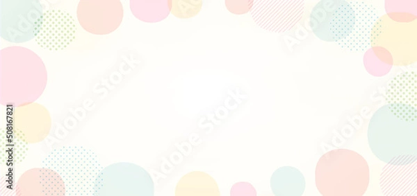 Fototapeta 手描き 抽象的,幾何学的な水彩フレームデザイン