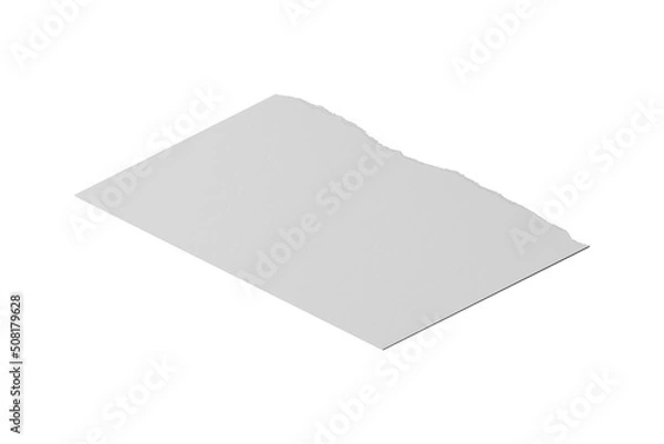 Obraz isometric view blank book magazine paper mockup illustration 3d render isolated on white background