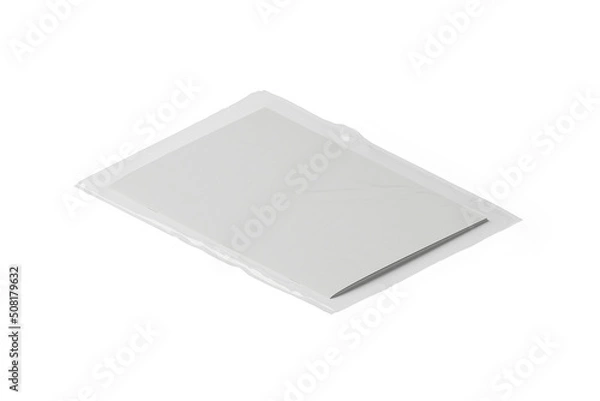 Obraz isometric view blank book magazine paper mockup illustration 3d render isolated on white background