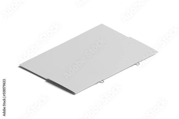 Obraz isometric view blank book magazine paper mockup illustration 3d render isolated on white background