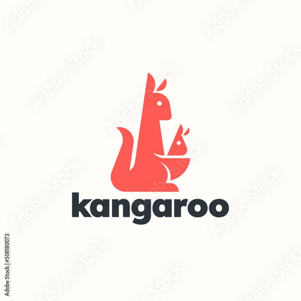 Obraz Kangaroo modern logo design icon vector.