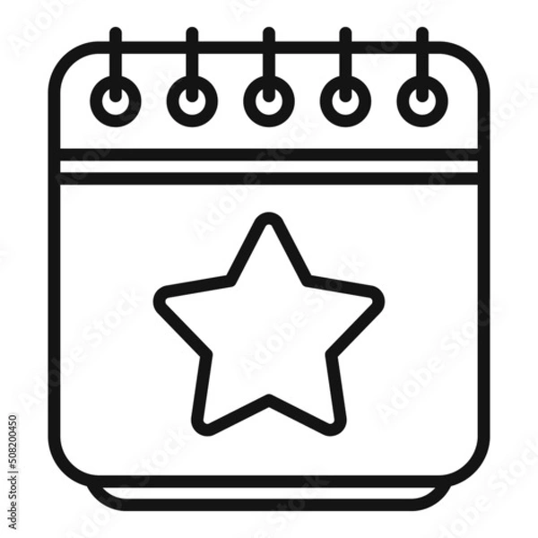 Fototapeta Event calendar icon outline vector. Work plan