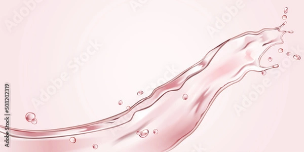 Obraz Splashing pink liquid