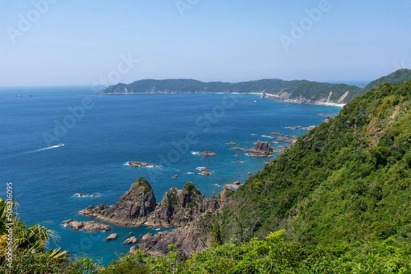 Obraz 南さつま市後浜展望所の眺望と野間岬