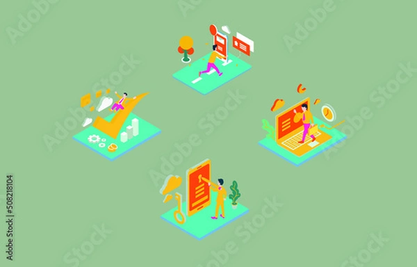 Obraz birthday card with boxes