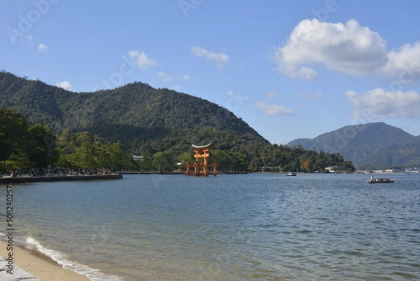 Obraz 海の中の鳥居