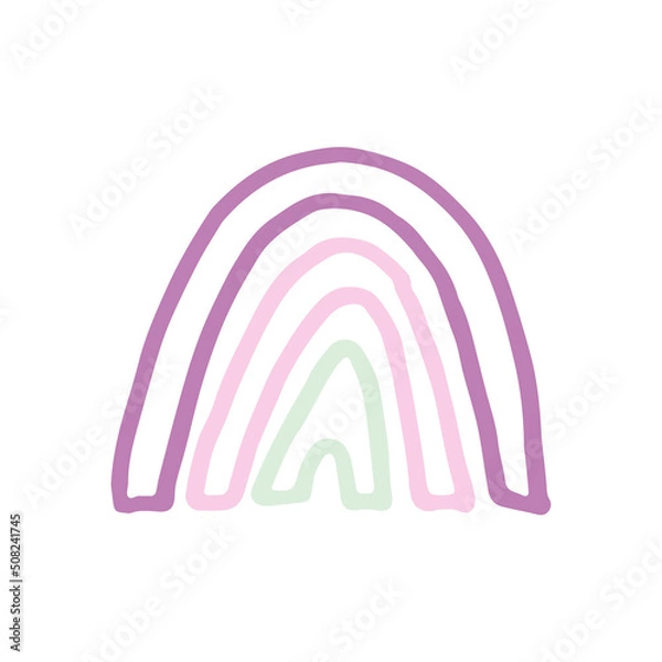 Obraz Vector Hand drawn cute rainbow
