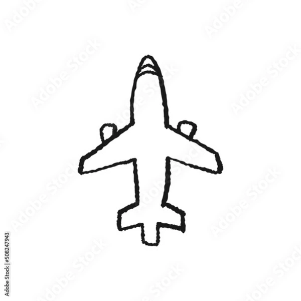 Fototapeta Airplane simple sketch