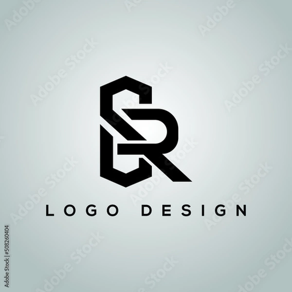 Obraz symbol of the world 
Creative Initials best world Letters (S+R) Logo  Monogram Geometric Modern Logo