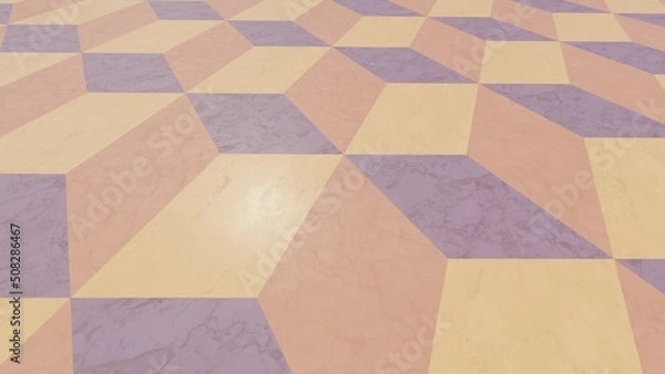 Fototapeta Texture background geometric pattern marble stone decor 3d render