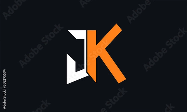 Obraz JK KJ Images Illustrations Vectors Letter