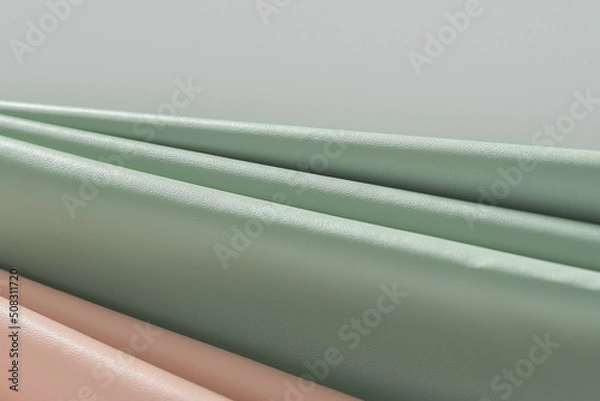 Fototapeta Draped mint leather for background