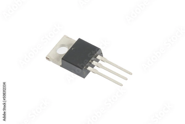 Obraz Power transistor - package TO-220 on a white background