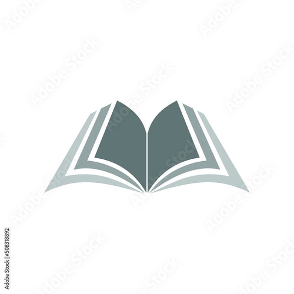 Obraz minimal flat educational logo design book icon illustration
