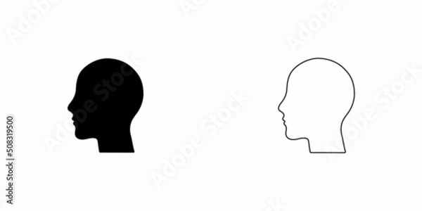 Obraz Human profile icon. Vector template.