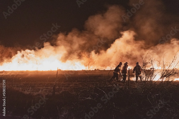 Obraz Man against fire