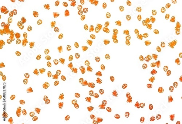 Fototapeta Light Orange vector background with bubbles.