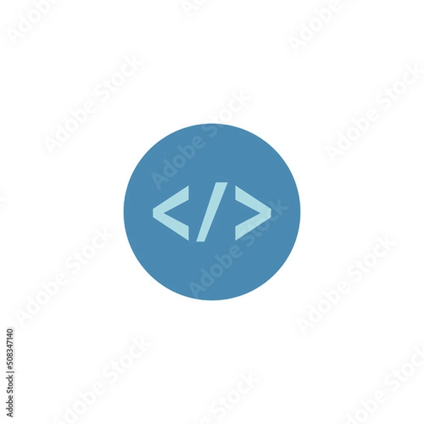 Fototapeta Programming icon vector. Coding icon vector. Programming symbol. Programming sign. Coding symbol. Coding sign
