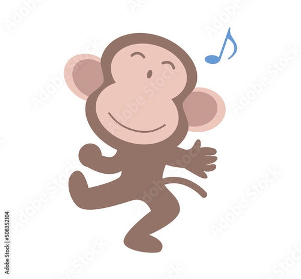 Fototapeta おさるのキャラクター  歌う