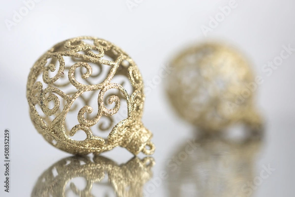 Obraz Christmas decorations isolation on light background.