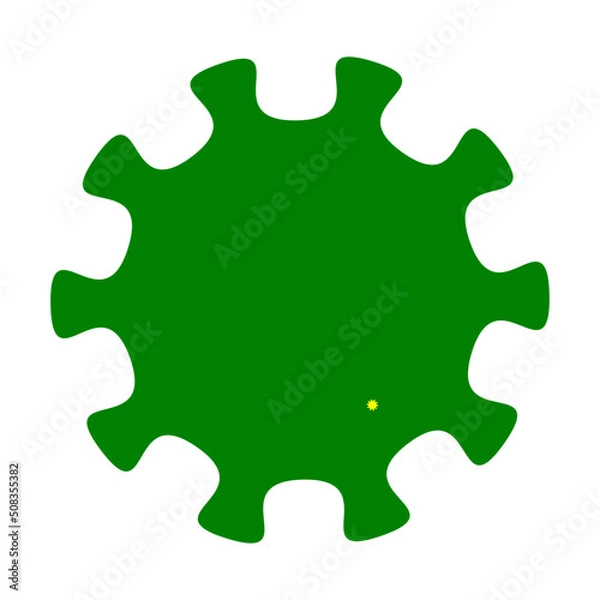 Obraz Green corona icon vector design