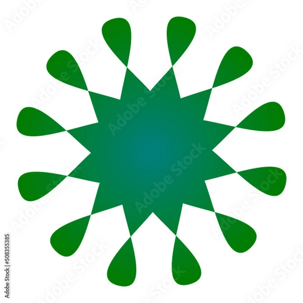 Obraz Beautiful and attractive green mandala vector design