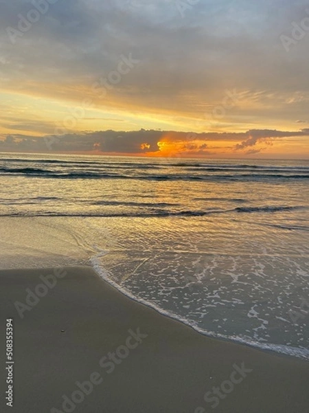 Fototapeta sunset on the beach