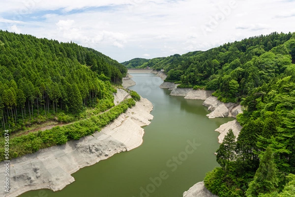 Obraz 熊本県阿蘇郡の大蘇ダム