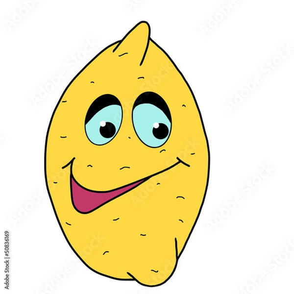 Fototapeta comic lemon hand-drawn