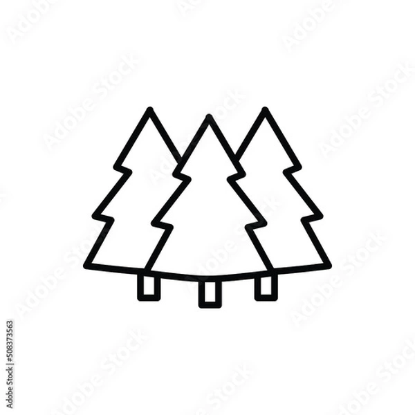 Fototapeta Forest vector for website symbol icon presentation