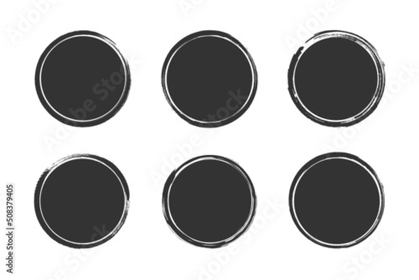 Fototapeta Round retro badge and frame design element set