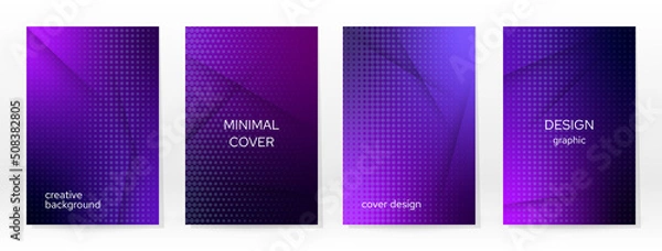 Fototapeta Minimal Poster. Pastel Soft. Blue Gradient Set.