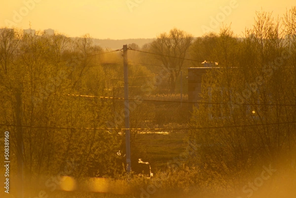 Obraz sunset in the city