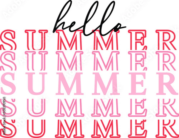 Obraz Hello Summer Vector Illustration File