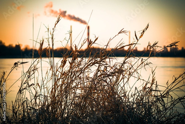 Obraz sunset, cityscape, landscape