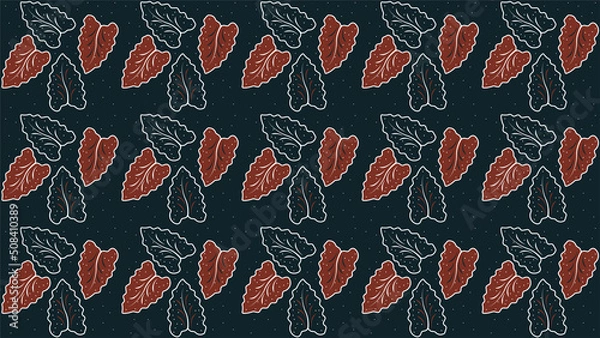 Fototapeta Indonesian batik, simbut pattern, suitable for background, poster, or fashion style