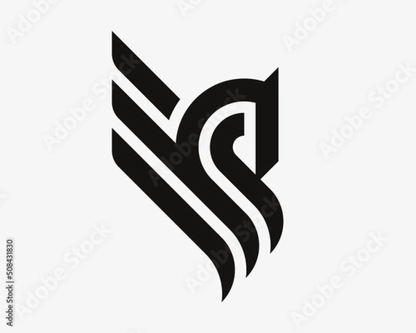 Obraz Horse modern logo. Pegasus heraldic emblem design editable for your business. Vector illustration.