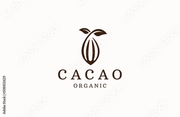 Obraz Cacao logo icon design template flat vector