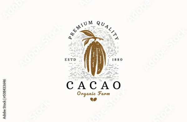Obraz Cacao logo icon design template flat vector