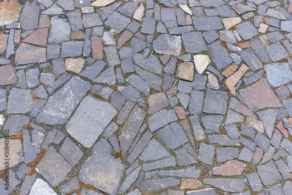 Obraz Gray stone wall, beautiful background.