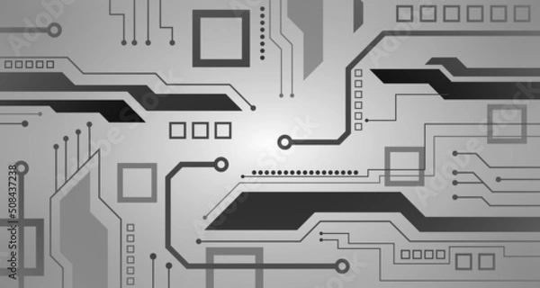 Obraz Abstract Futuristic Technology Communication Concept Circuit Board Pattern Vector Background EP.2